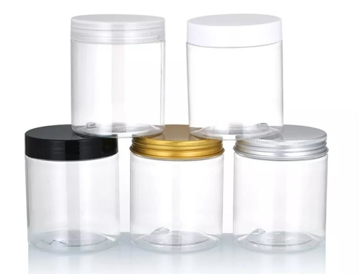 30ml 80ml 100ml 120ml 150ml καθαρίζουν το πλαστικό βάζο της PET με το μαύρο βαθμό τροφίμων καπακιών